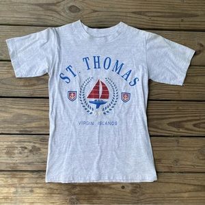 VTG Single Stitch St. Thomas Virgin Islands Sailboat T-Shirt
